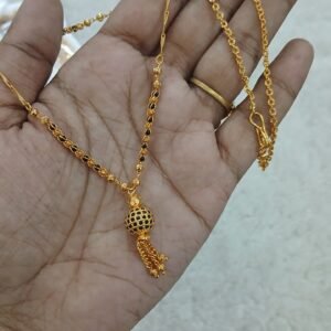 Black beads with black stone ball