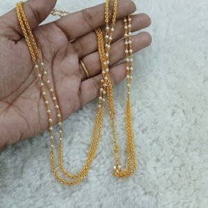 Double line chain with swarouski