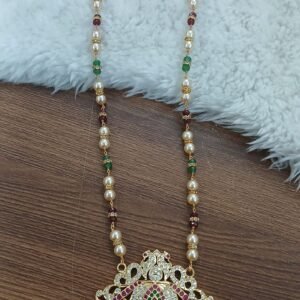 Peacock pendant with multi beads chain