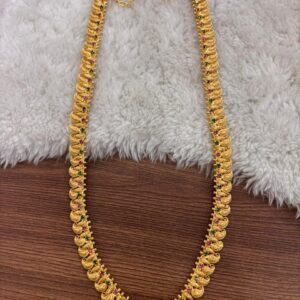 Micropolish long mango haaram (Multi stones)