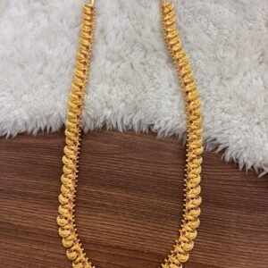 Micropolish long mango haaram (Full Ruby)