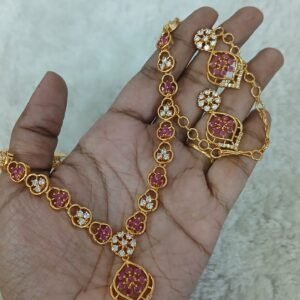 Ruby & White Micropolish neck set
