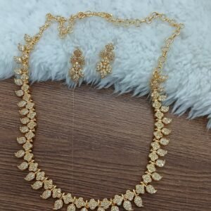 Full white stones Micropolish mango haaram (short)