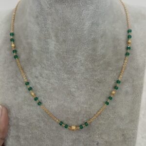 Emerald simple kattutheega chain