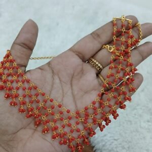 Coral jaali chain