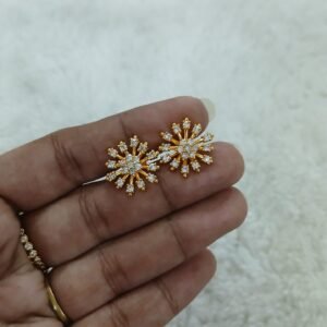 Full white stone 2 in 1 studs