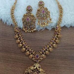 Ruby Peacock nakshi set
