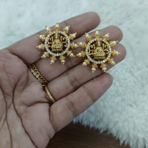 Lakshmi studs with real swarouski