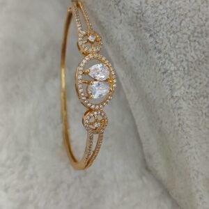 Double drop uncut pure zinc bracelet