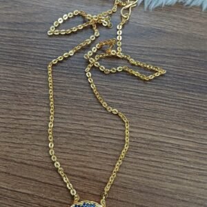 small stones pendant with chain