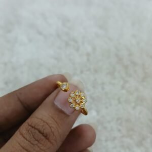 White stone adjustable ring