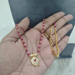 Mango pendant with real manulu Micropolish chain