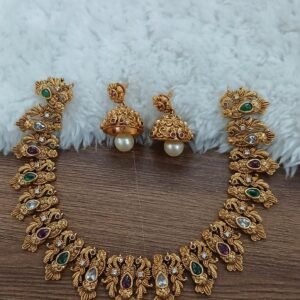 Double Peacock nakshi set with buttalu