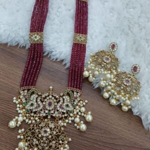 Red onyx Long raani haaram