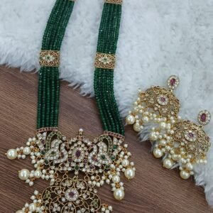 Green onyx Long raani haaram