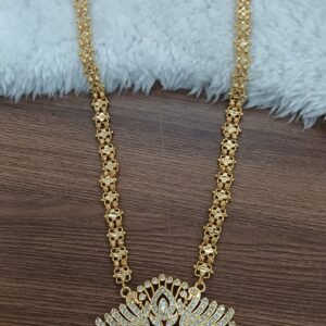 Micropolish chain with double swan pendant