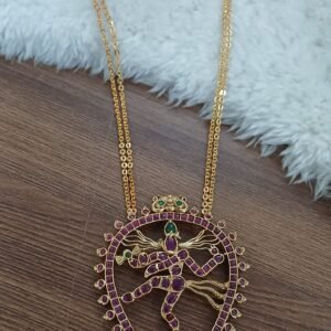Nataraja swami pendant with chandrahaaram