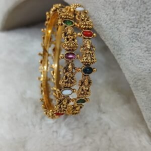 Multi stones antique nakshi Lakshmi bangles