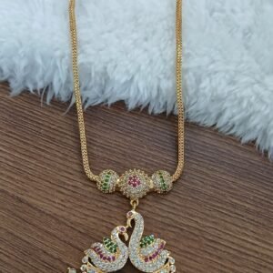 Double swan Micropolish naan chain (Multi stones)