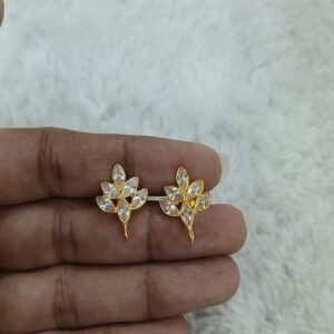 Gold copy Polki studs with screw back