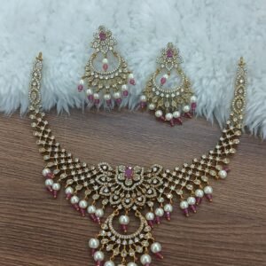 Full stones neck chocker (pink)