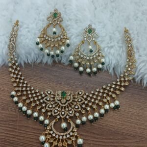 Full stones neck chocker (green)