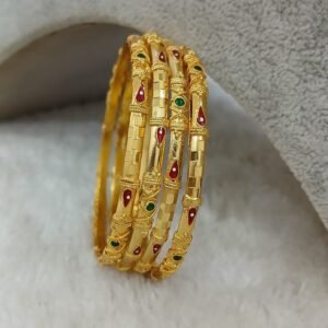 Drop design meenakari bangles (set of 4)