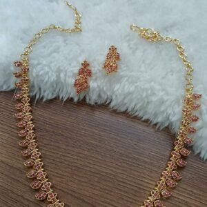 Full ruby Short mango neck set