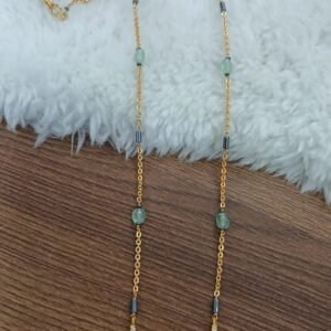 Simple gold copy diamond pendant with Blackdiamonds and Russian Emerald (kattutheega)