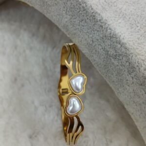 Double heart openable bracelet