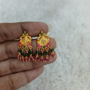 Micropolish lakshmi studs with multi muvvalu