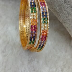 Multi round CZ bangles
