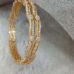 Simple and sleek diamond stone bangles