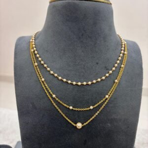 Real swarouski Kattutheega layered chain