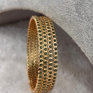 2.5mm Full Emerald cutting bangles (set of 4)
