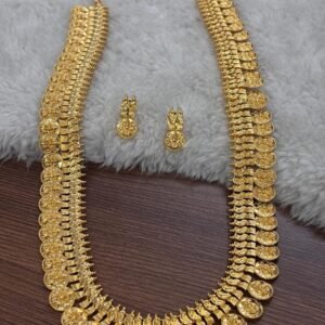 Long Micropolish kaasu haaram with earrings