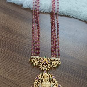28 inches long spinesl with Micropolish lakshmi pendant