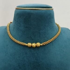 Simple Micropolish gold ball hand made chocker