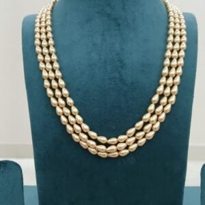 22 inches 3 lines drop shape swarouski layered chain