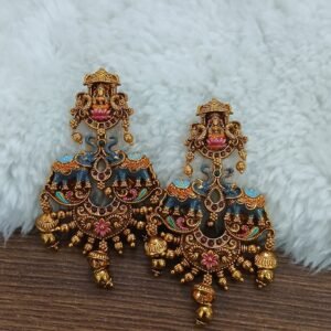 Elephant meenakari earrings