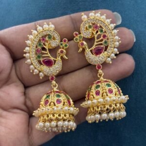 Big size multi stones Peacock buttalu