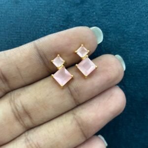 Pastel pink Micropolish studs