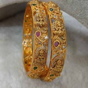 2.8 Lakshmi nakshi with simple stone detailing (set of 2)