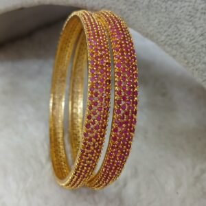 2.8 Full ruby Micropolish bangles (set of 2)