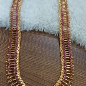 Ruby stones gold copy Micropolish chain
