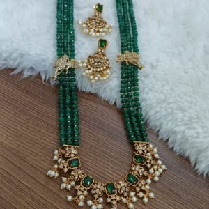 Green onyx rani haaram set