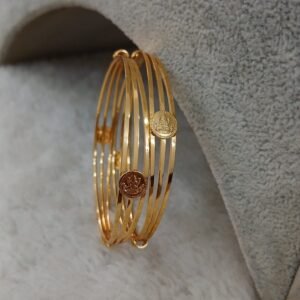 2.4 Zig zag pattern Lakshmi kaasu Micropolish bangles (set of 2)