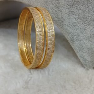 2.4 Small stone premium designing Micropolish bangles (set of 2)