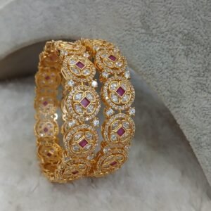 Heavy bridal full stones Micropolish bangles