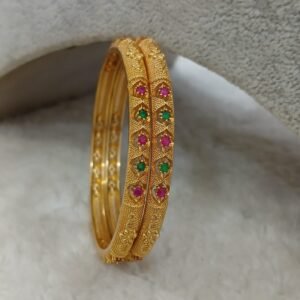Multi stones with mango design (set of 2)